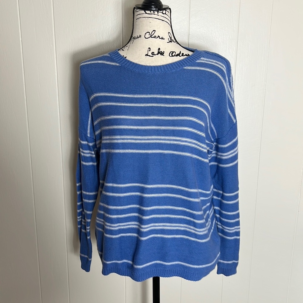 Forever 21 Blue and White Striped Sweater